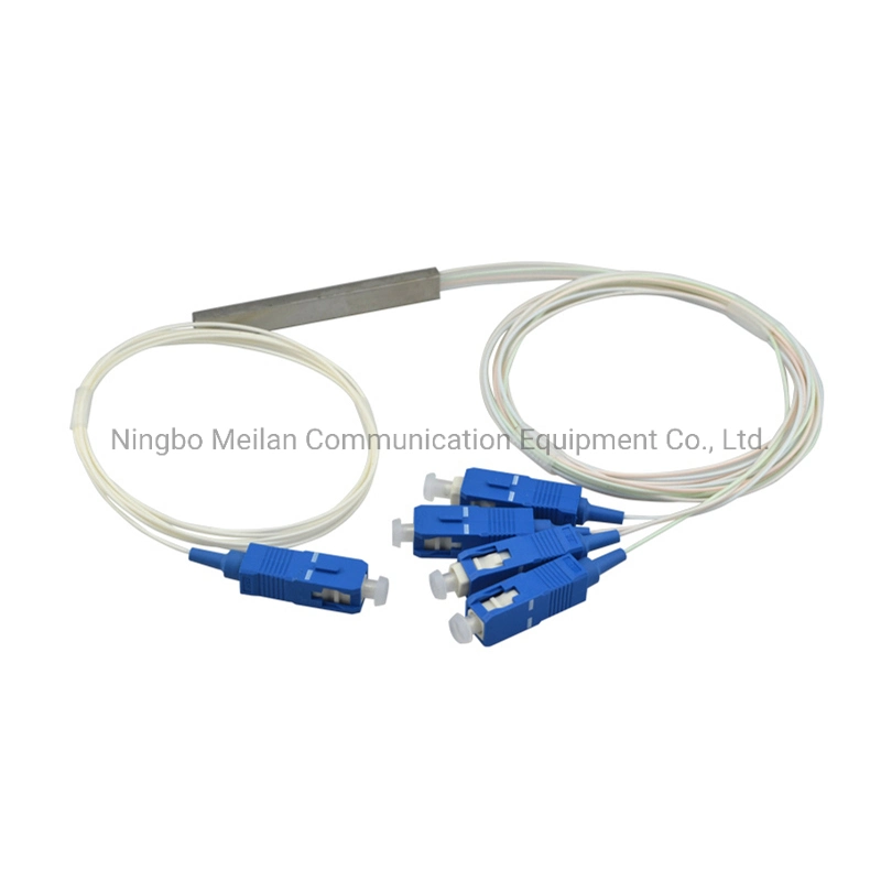 1*4 0.9mm APC Upc Optical PLC Splitter with Sc Connector