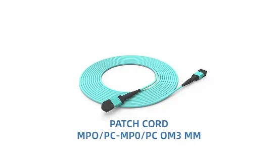 광섬유 간선 케이블 MTP 24 12 핵심 Om3 Om4 다중 모드 잠바 50/125 접속 코드 MPO 섬유